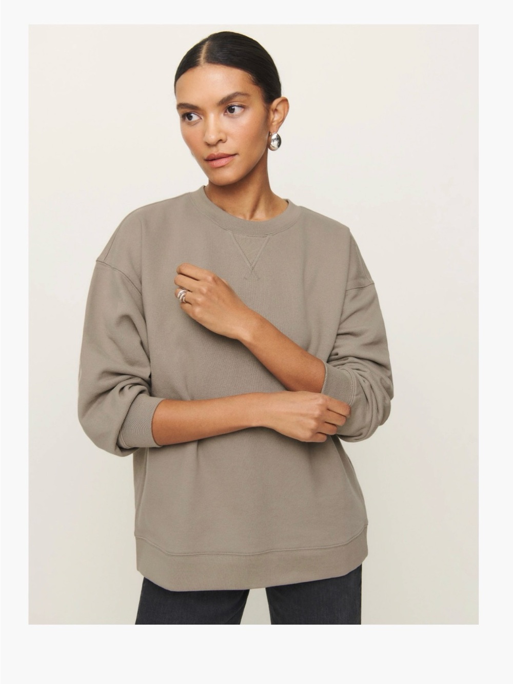 Reformation Drew Vintage Crew Sweatshirt